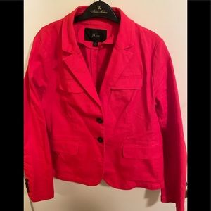 Size 14 red casual blazer.  J Crew